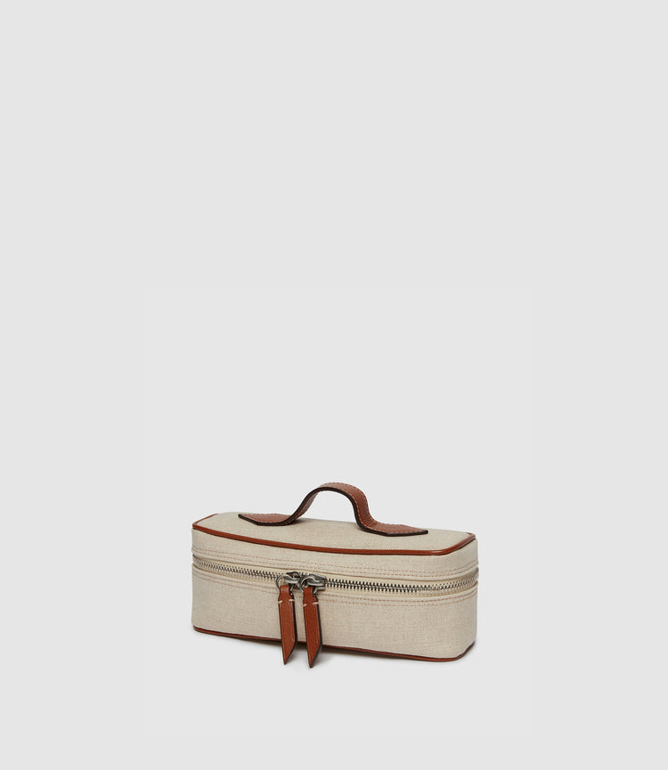 One Day Toiletry Bag in Natural Linen
