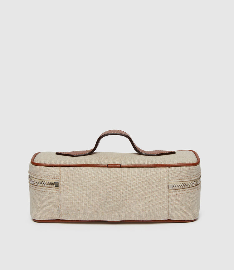 One Day Toiletry Bag in Natural Linen