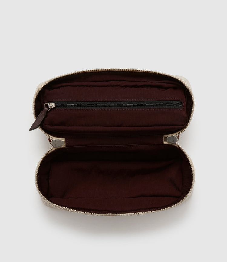 One Day Toiletry Bag in Natural Linen
