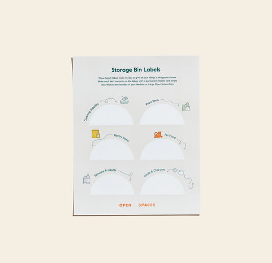 Storage Bin Labels