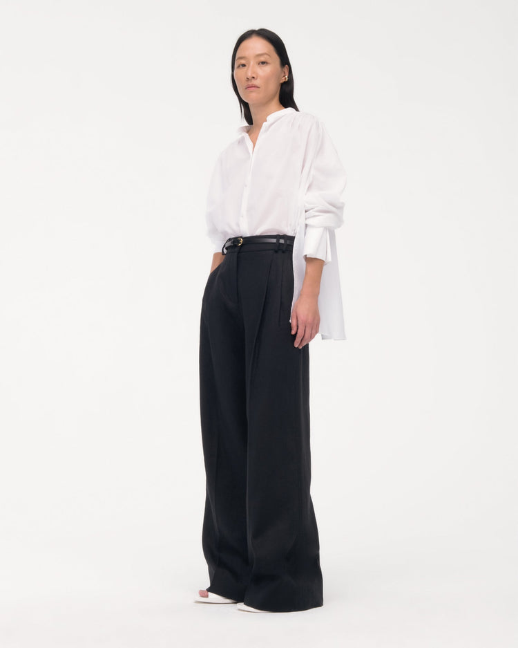 Linen Pleated Trouser