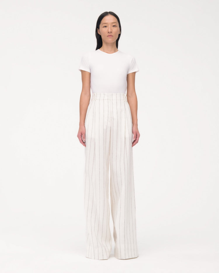 Linen Pleated Trouser