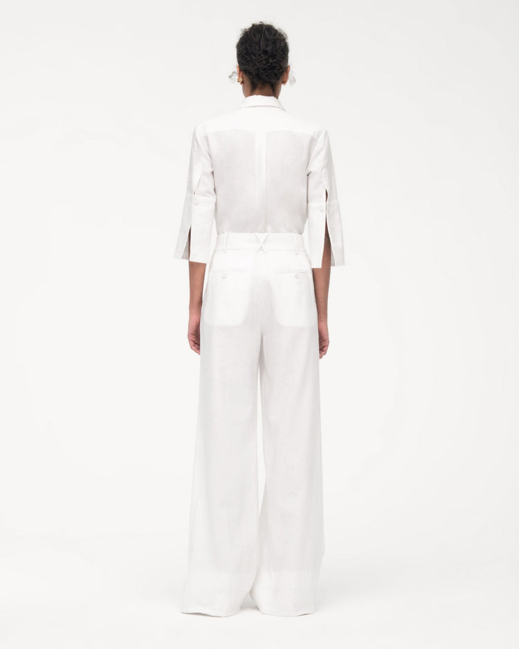 Linen Pleated Trouser