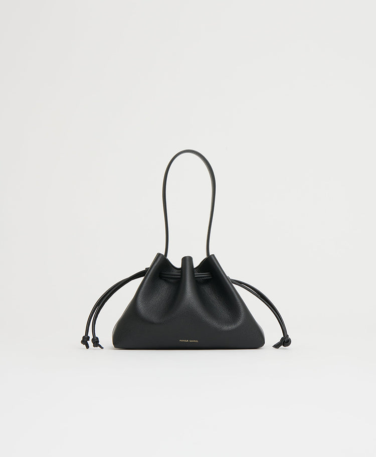 Drawstring Pouchette - Black