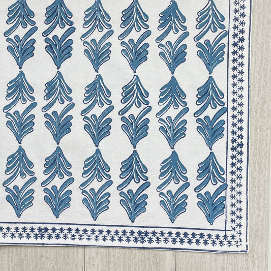 Blue Palmetto Table Throw