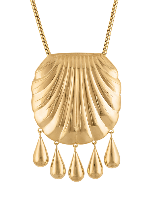 Petra Shell Necklace in Gold