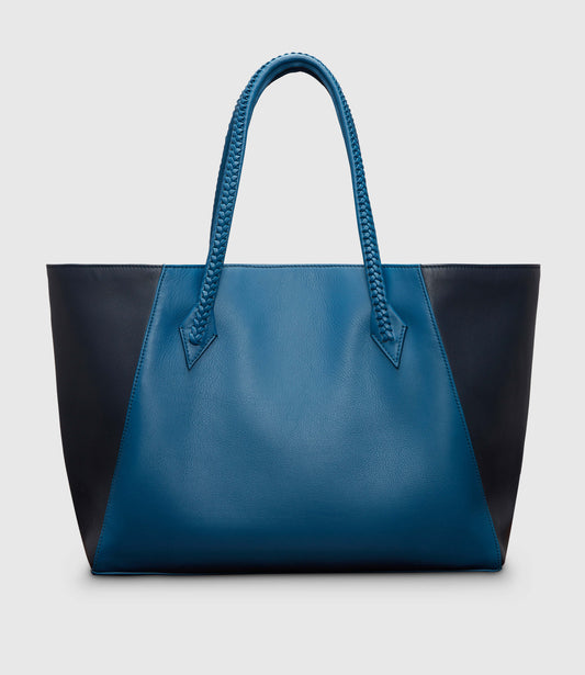 Perriand Collapsible Cabas in Riviera Blue and Slate