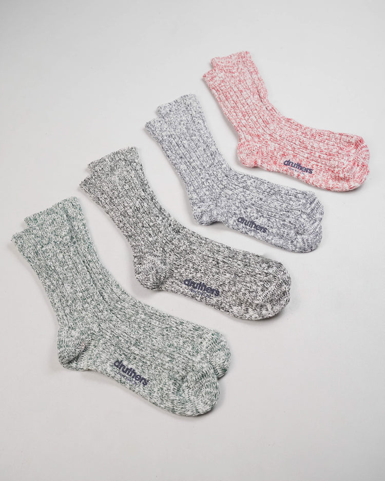 Organic Cotton OG Rib Slub Crew Sock