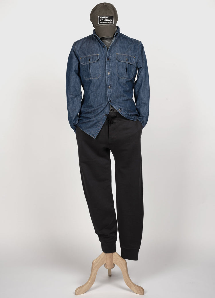 Fields French Terry Sweatpants in Washed Black