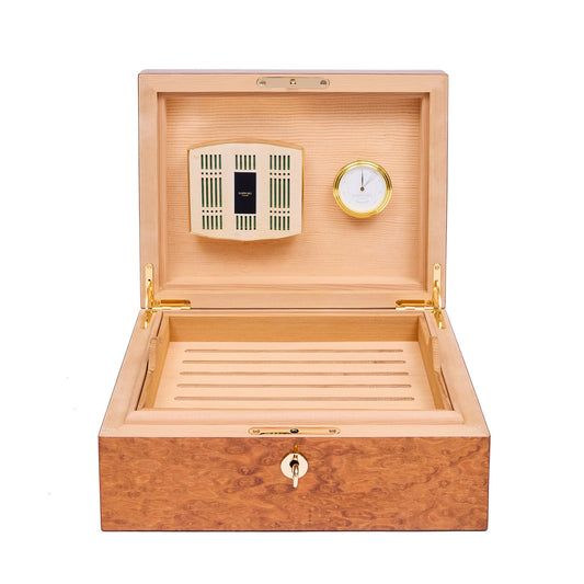 Heritage Medium Humidor in Burr Walnut