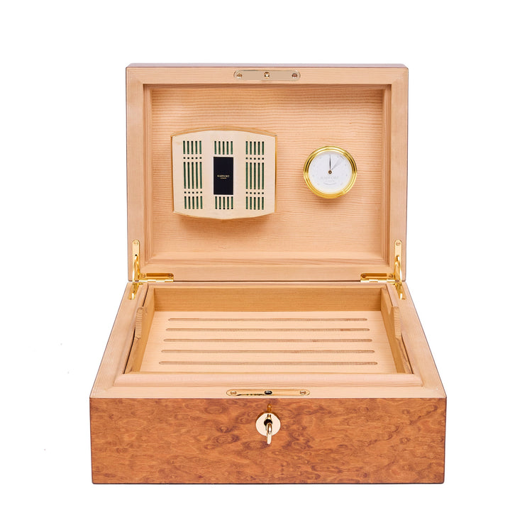 Heritage Medium Humidor in Burr Walnut