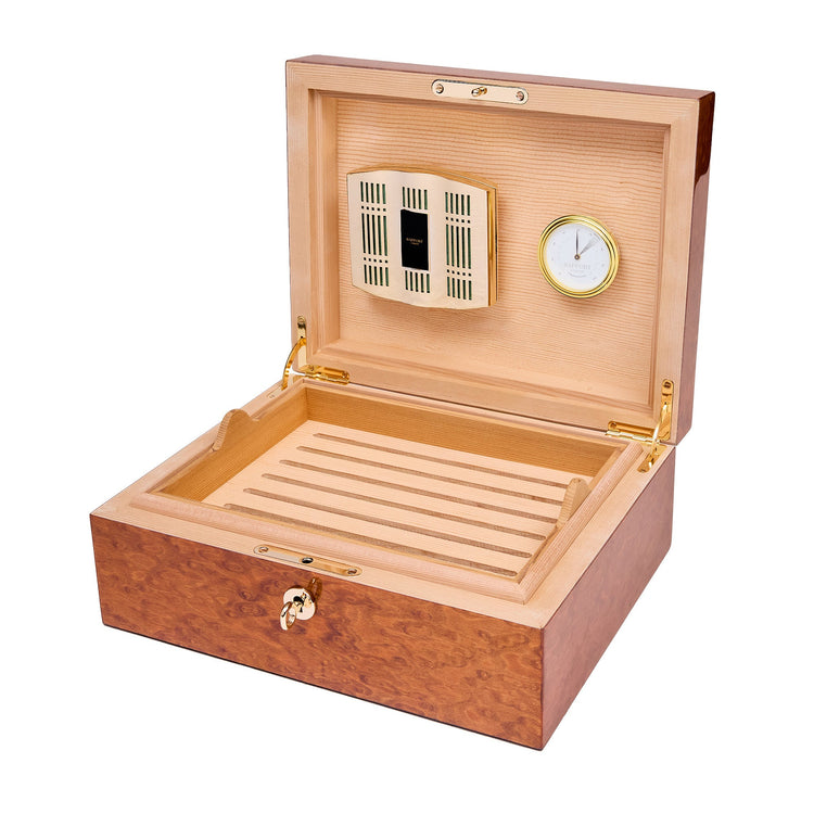 Heritage Medium Humidor in Burr Walnut