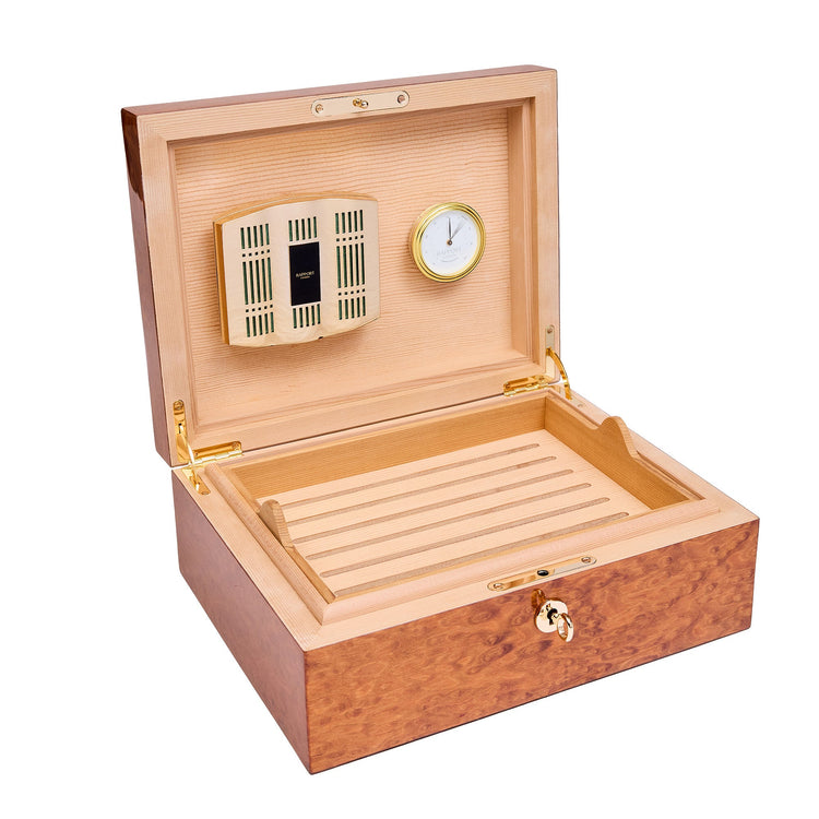Heritage Medium Humidor in Burr Walnut