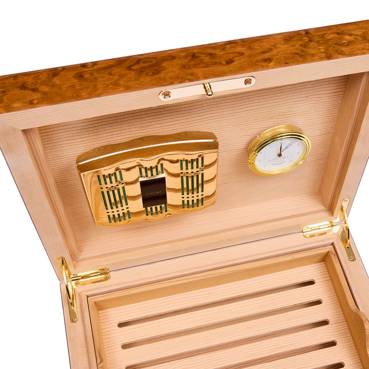 Heritage Medium Humidor in Burr Walnut