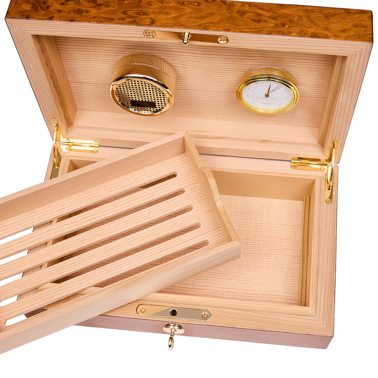 Heritage Small Humidor in Burr Walnut