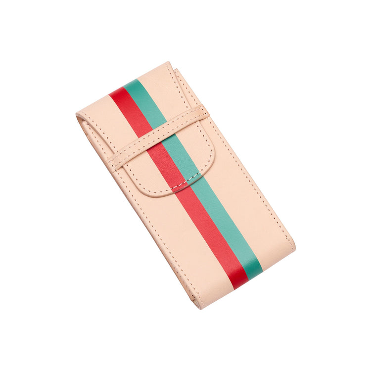 x La Californienne Single Watch Pouch in Red/Turquoise