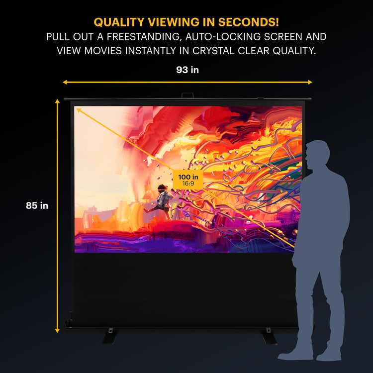 Instant Cinema 100” Pull Up Projection Screen