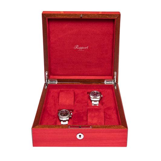 Heritage Chroma Four Watch Box in Red