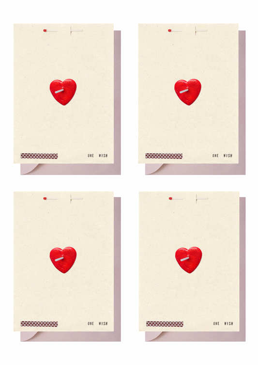 Red Heart Set of Four