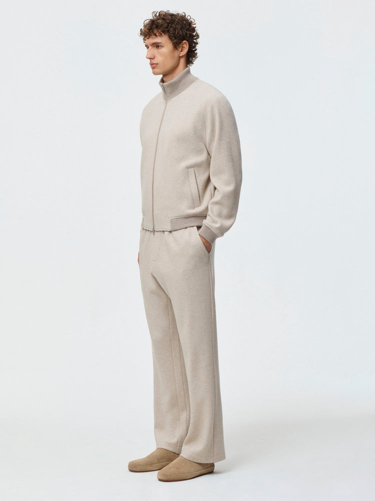 Cashmere Wool Straight Leg Trouser
