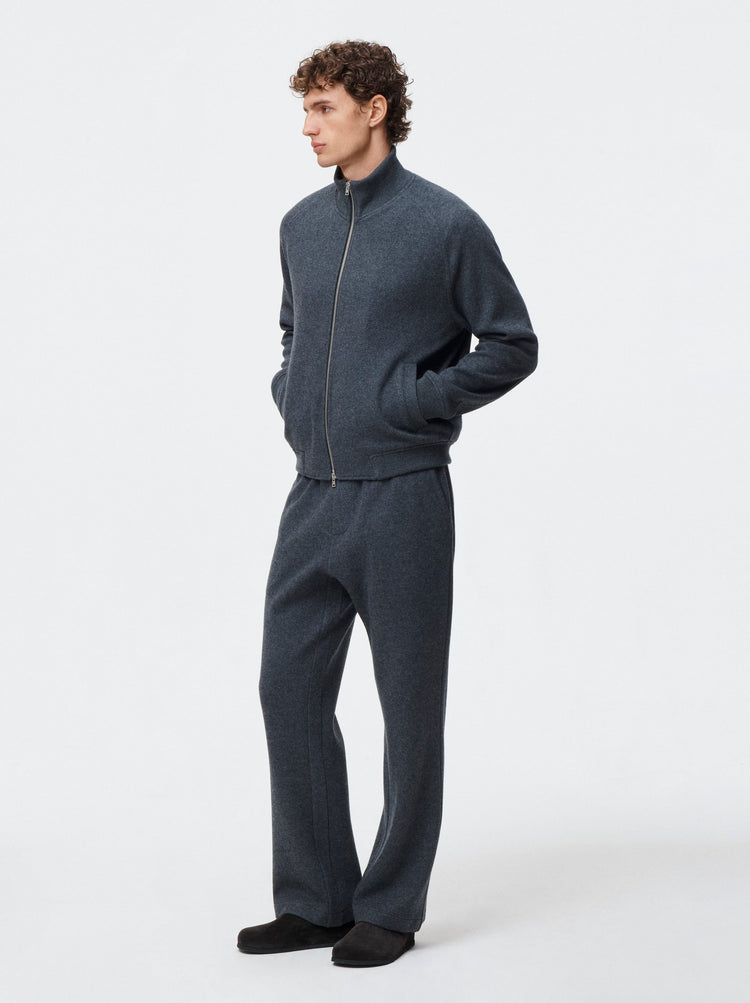 Cashmere Wool Straight Leg Trouser