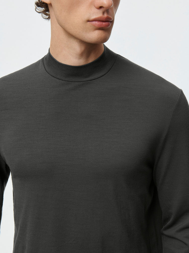 Merino Tec Mock Neck