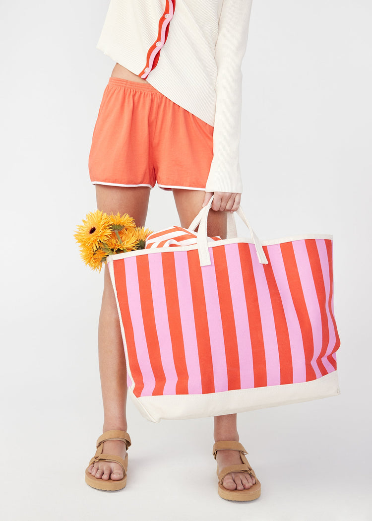 The All-Over Striped Tote