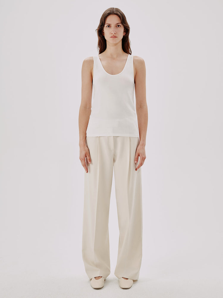 Slim Tank Top in White