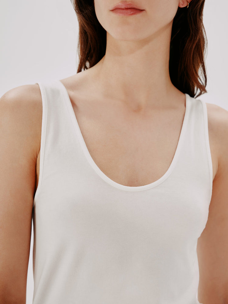 Slim Tank Top in White