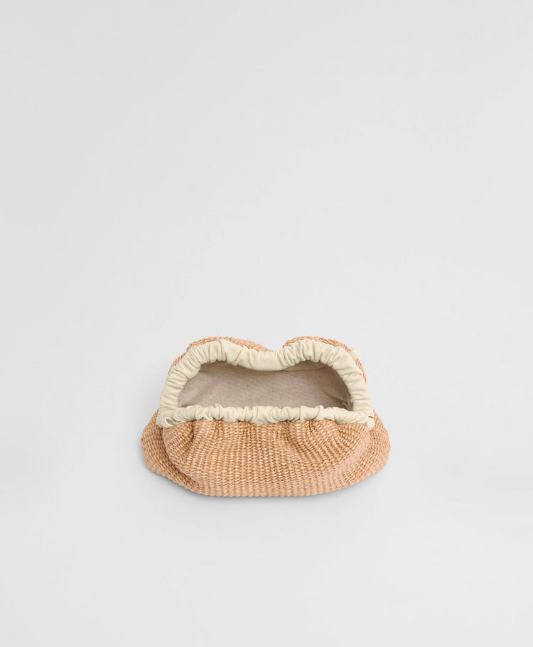 Mini Cloud Clutch - Natural/Jasmine Raffia