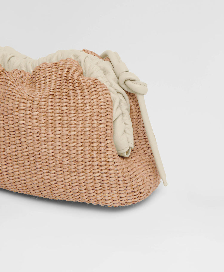 Mini Cloud Clutch - Natural/Jasmine Raffia