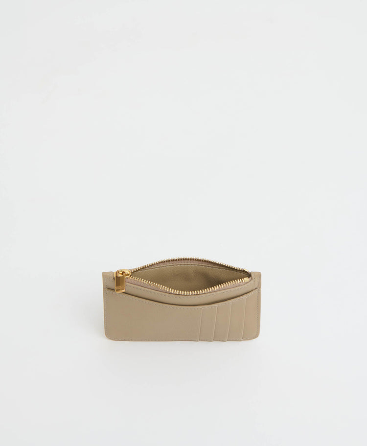 Zip Card Holder - Warm Grey