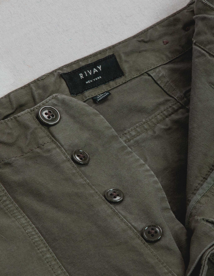 Series II Garment Dyed Utility Pant in Vintage Olive