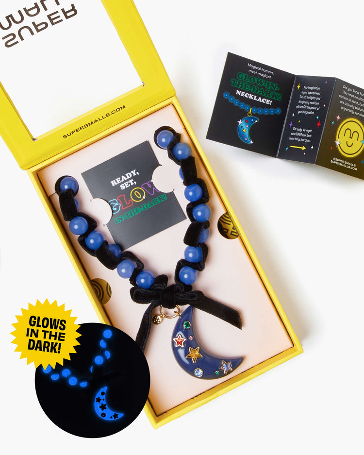 Blue Moon Glow in the Dark Necklace