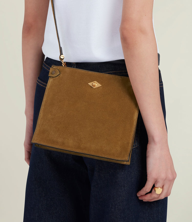 Stowaway Crossbody Bag in Suede Marrakech
