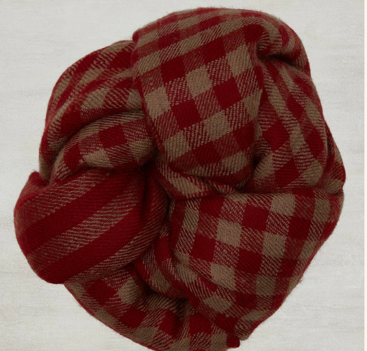 Mini Check Cashmere Scarf