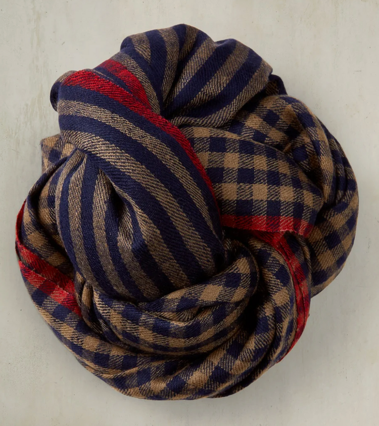 Mini Check Cashmere Scarf