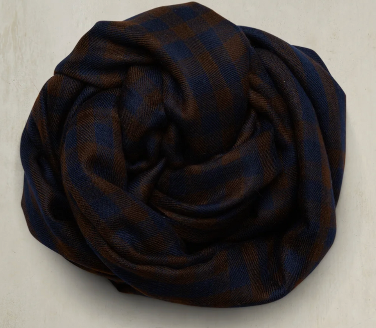 Mini Check Cashmere Scarf