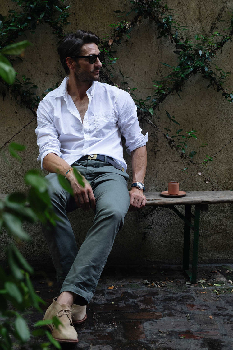 Series Chino in Pewter Green