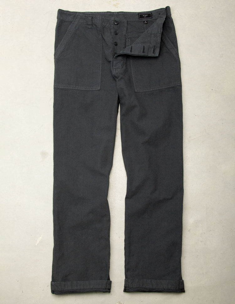 Series II Garment Dyed Utility Pant in Vintage Black