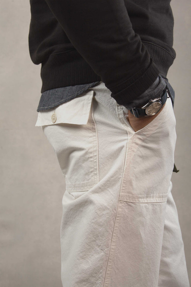 Series II Garment Dyed Utility Pant in Chalk