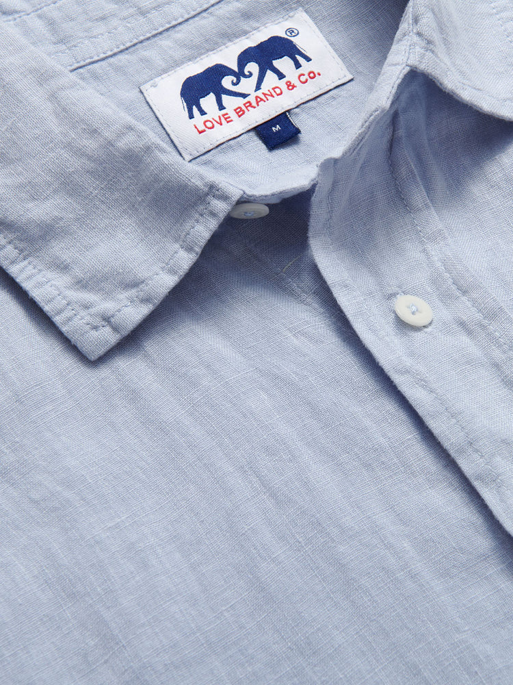 Men’s Sky Blue Abaco Linen Shirt