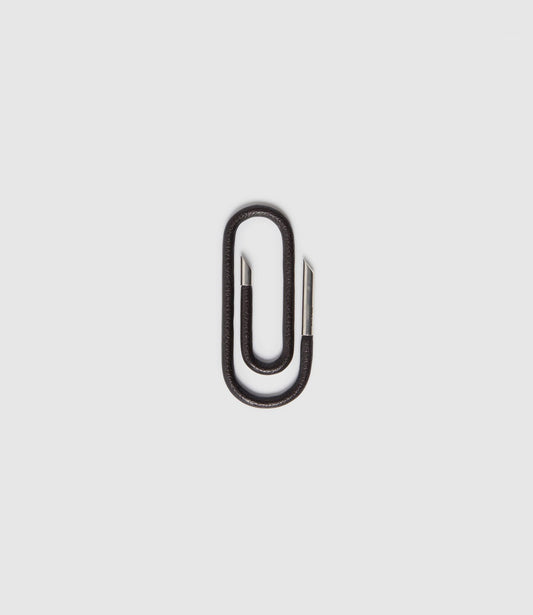 Small Bookmark in Buffalo Cacao with Silverstone