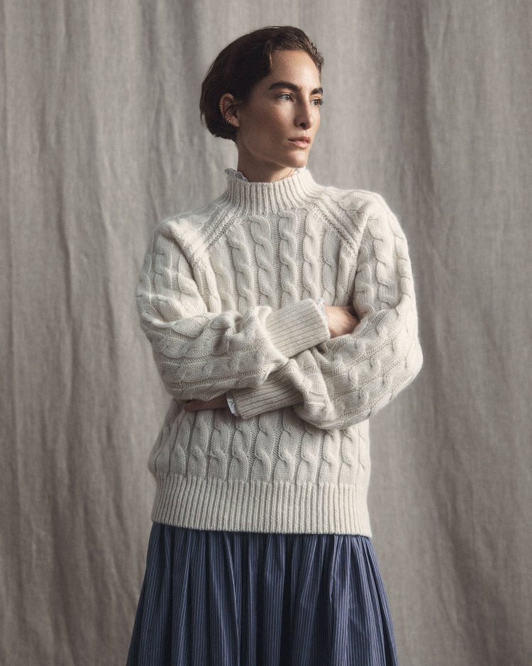 Snow Goose Sweater in Creme