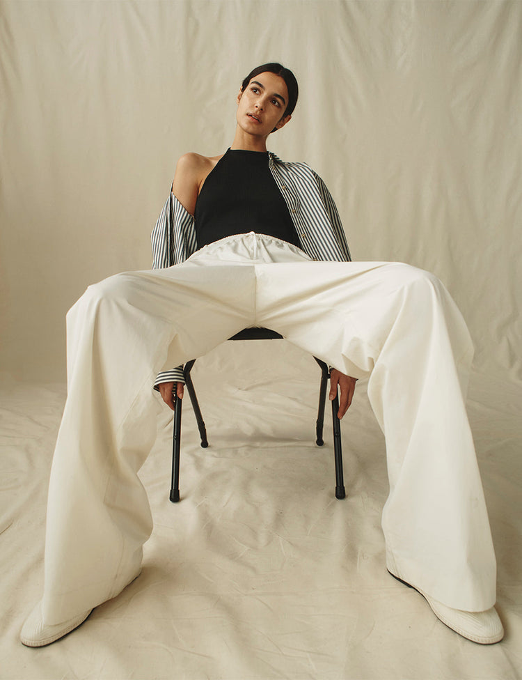 The Slouch Pants in Cotton Poplin