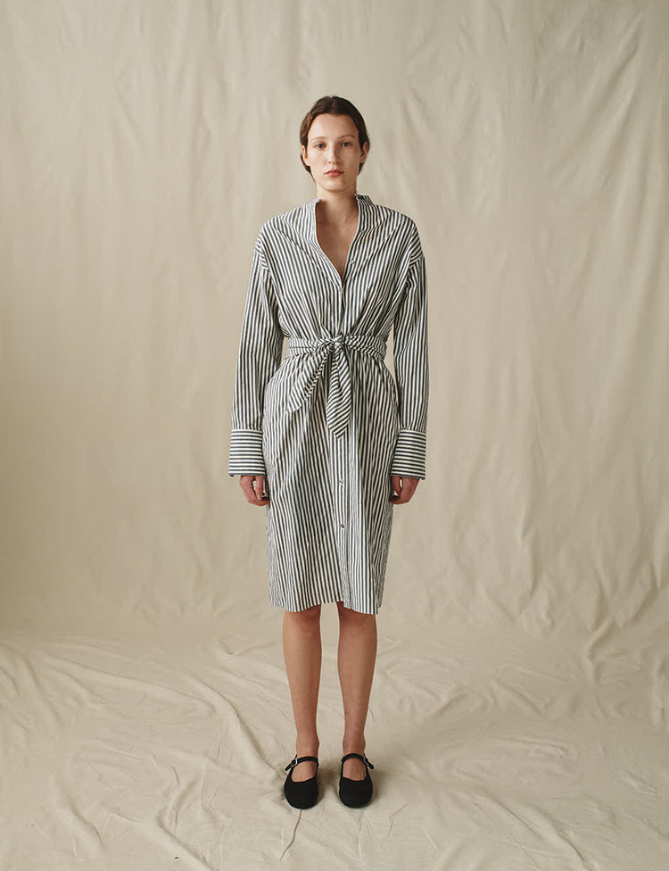The Shirtdress in Sunwashed Stripe