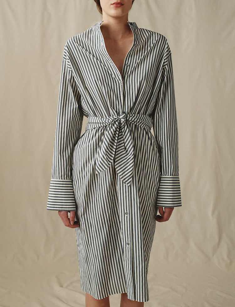 The Shirtdress in Sunwashed Stripe