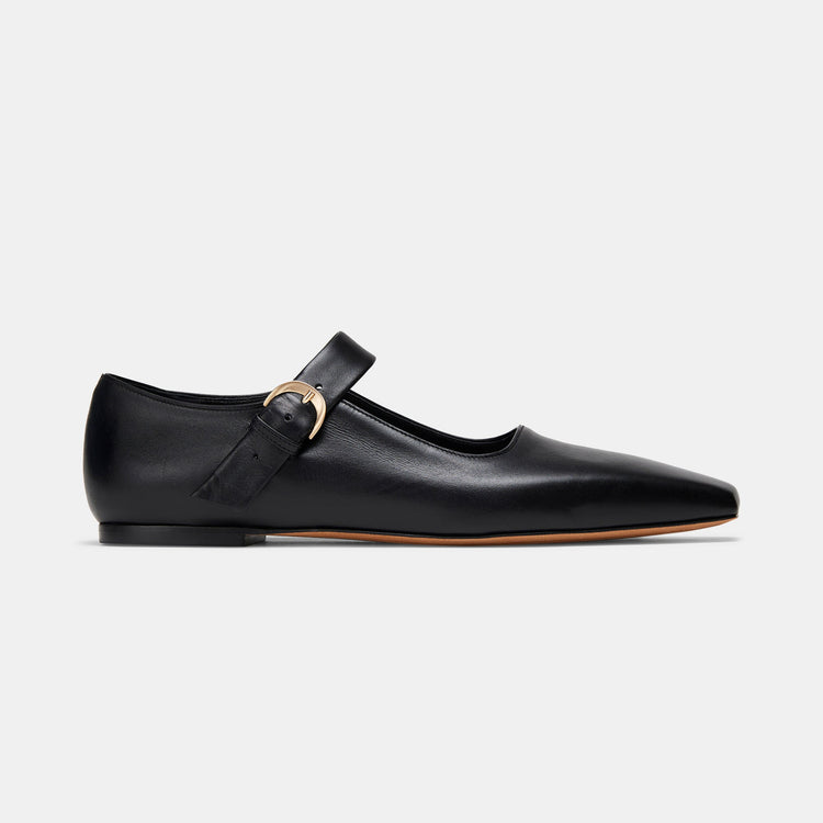 Tramonto Mary Jane in Black Calfskin