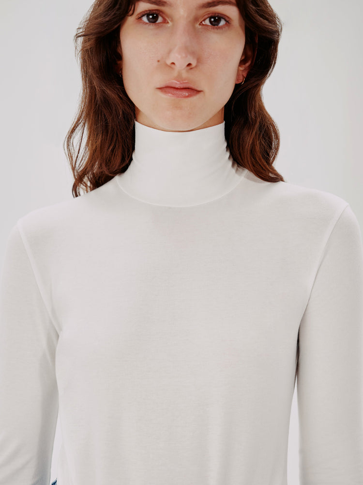 Turtleneck Bodysuit in White