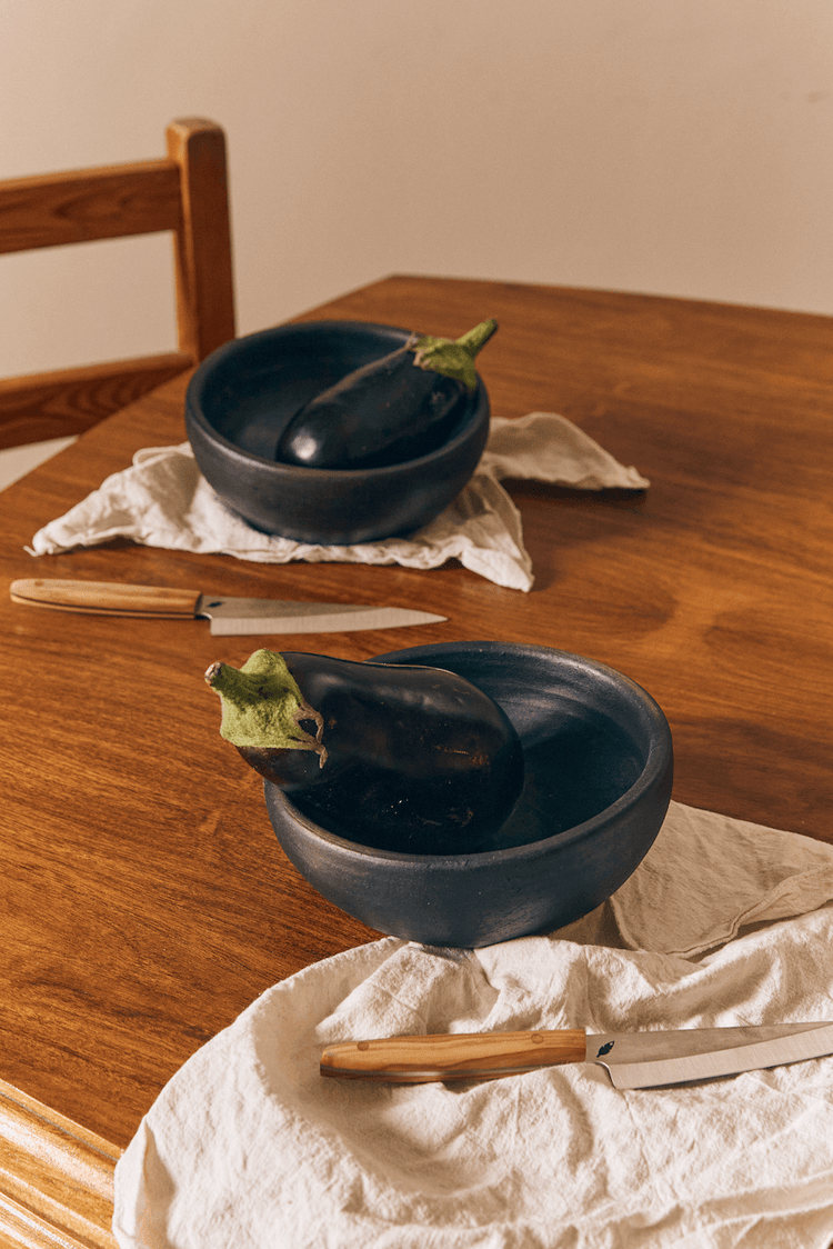 Table Knife Set in Olive